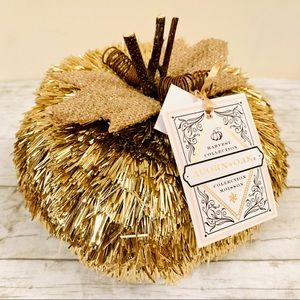 Pumpkin Decoration Piece - Gold